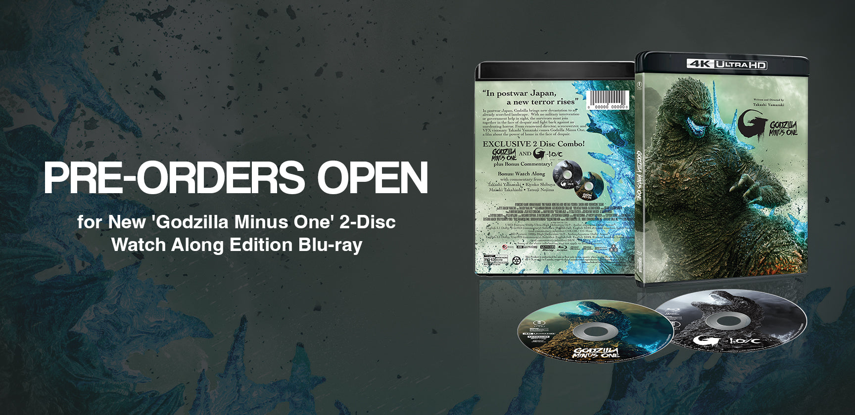 Pre-orders Open for Godzilla Minus One & Minus Color 2-Disc Blu-ray