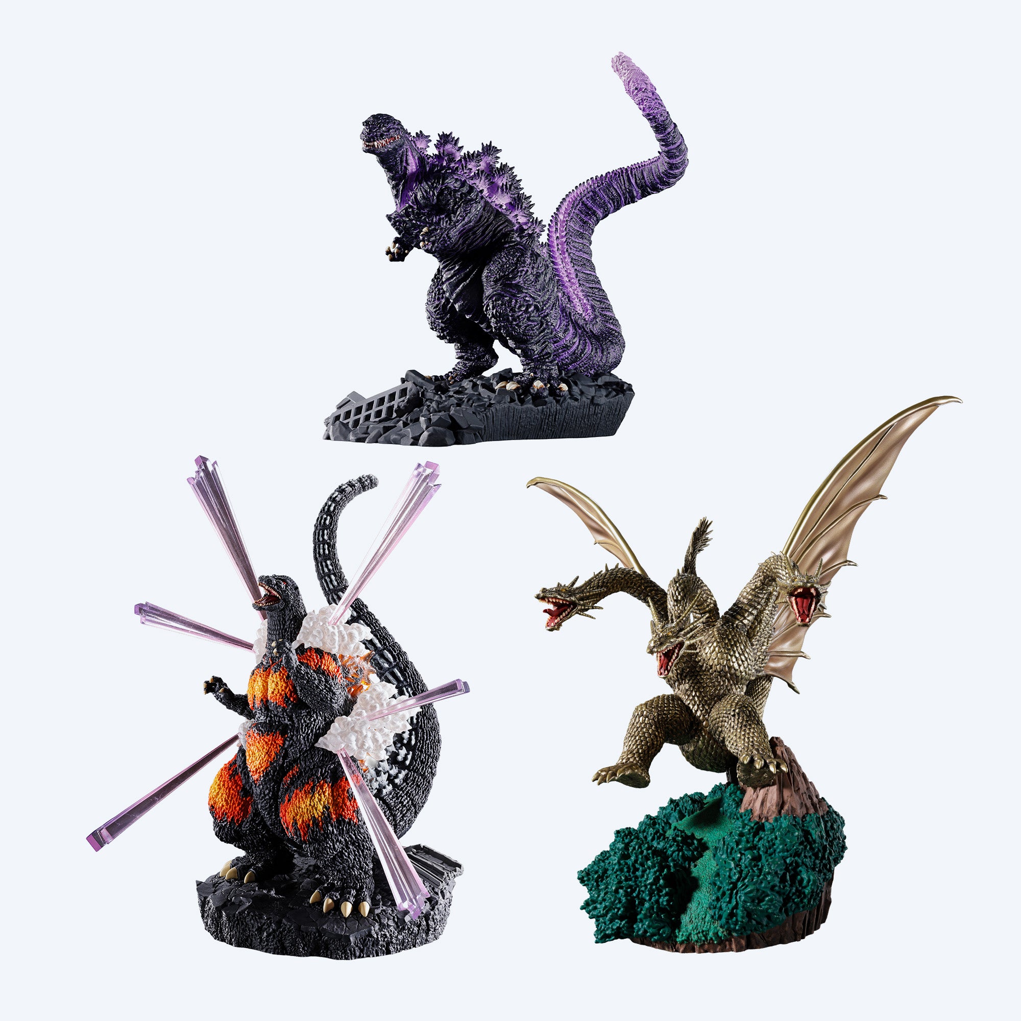 Godzilla EX 01 Megahouse Petitrama Set of 3