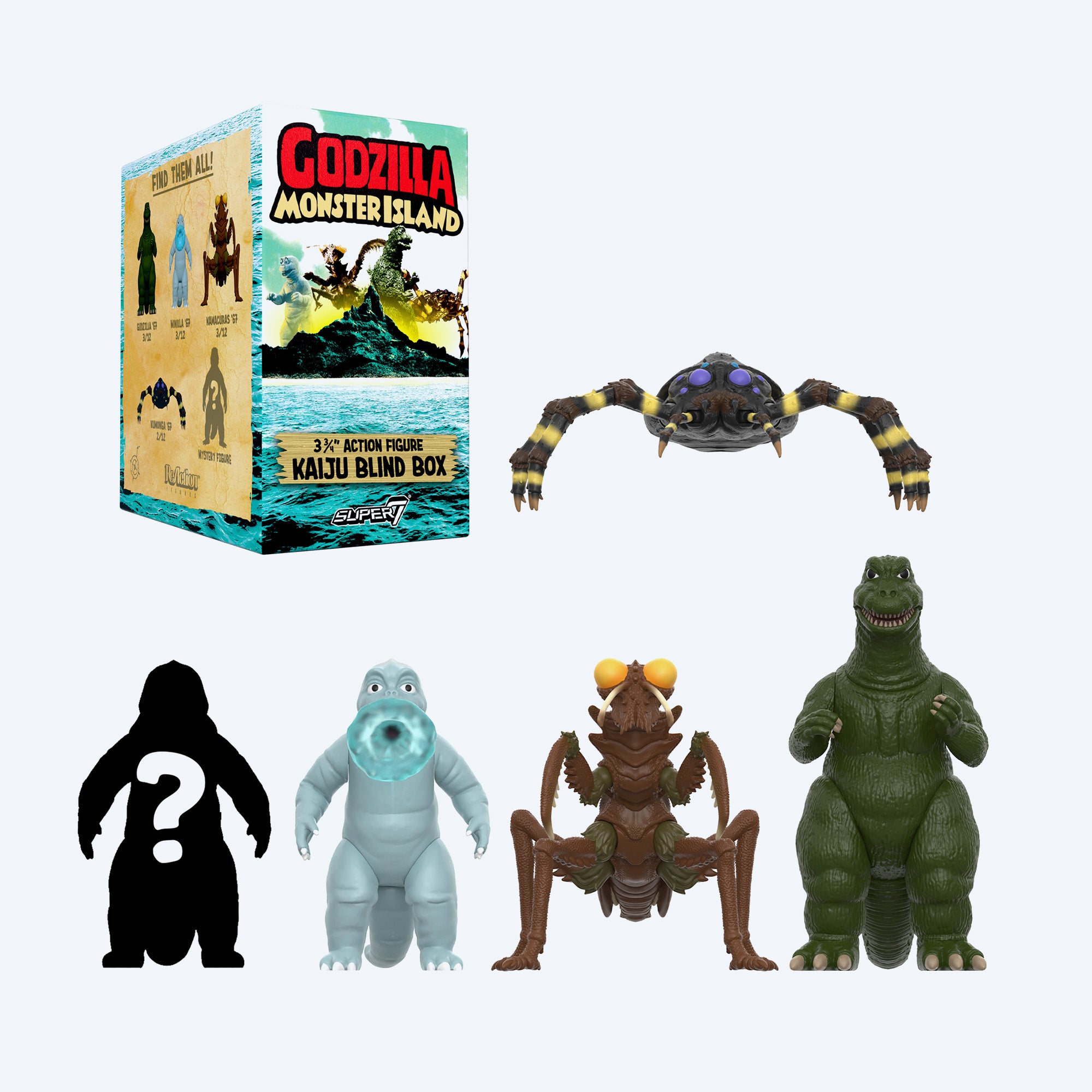 BANDAI モンスターコレクター 20th Edition Super7 ReAction Wave 13 (Showa Monster Island) Blind Box – Godzilla