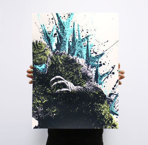 Godzilla Minus One Screen-Printed Glow Poster