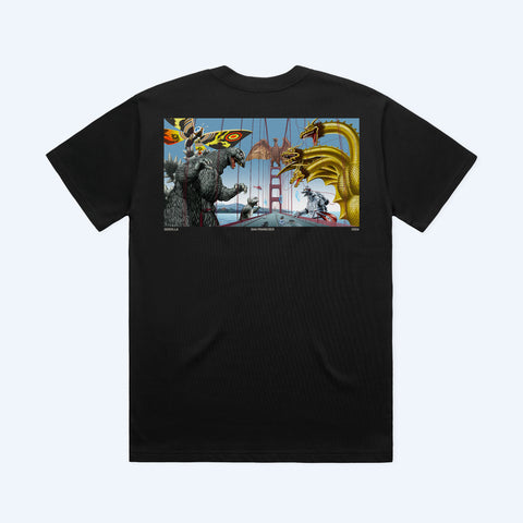 Godzilla Baseball Collection: Battle for the Bridge T-Shirt - Full Color
