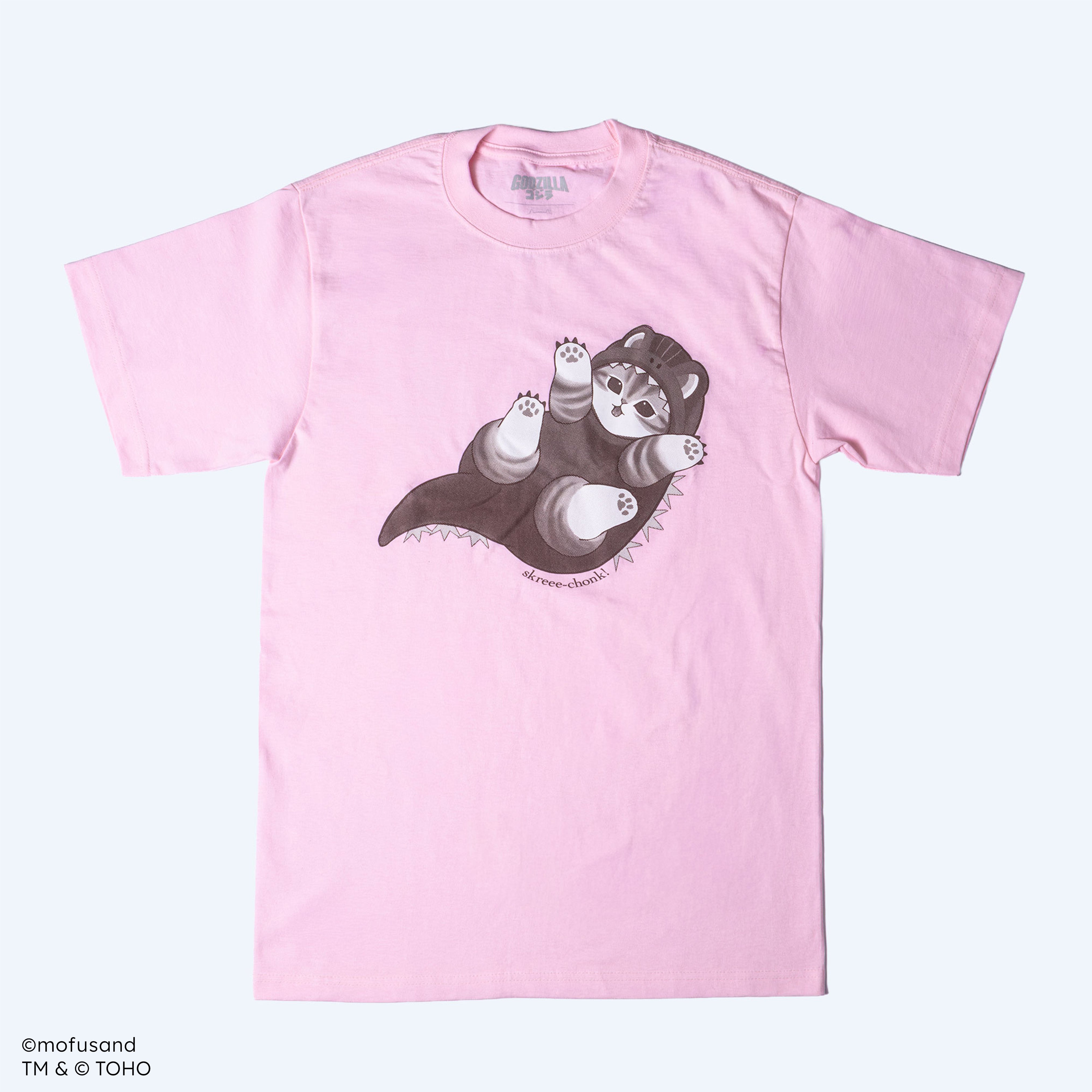 【完売】2026 pois ブラウスT ピンク Godzilla mofusand Skreeonk Oversized Pink T-Shirt
