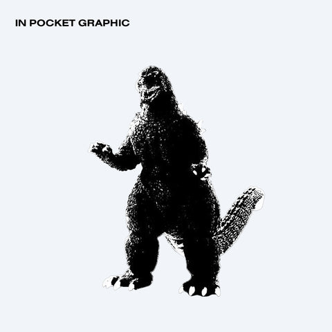 Godzilla Pocket Print Black T-shirt