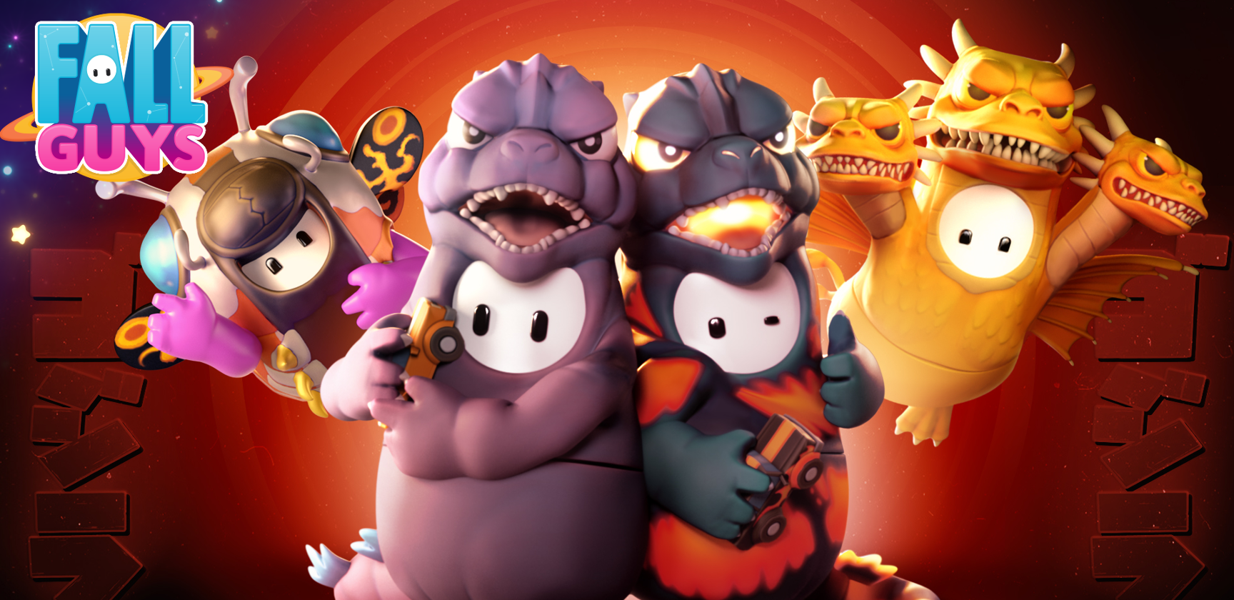 Boxzilla Fall Guys Godzilla Costumes Return in the 'Fall Guys' Store