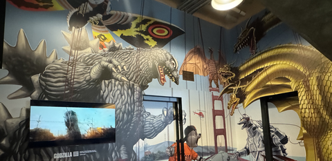 Lou Seal Joins a Kaiju Brawl on Oracle Park's Godzilla Feature Wall