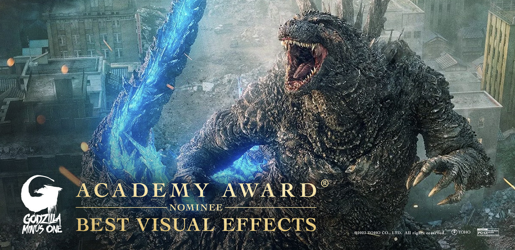 Visual Effect Godzilla 'Godzilla Minus One' Nominated for an Academy Award for Best Visual Effects