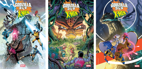 Godzilla vs. X-Men #1 comic book variant covers