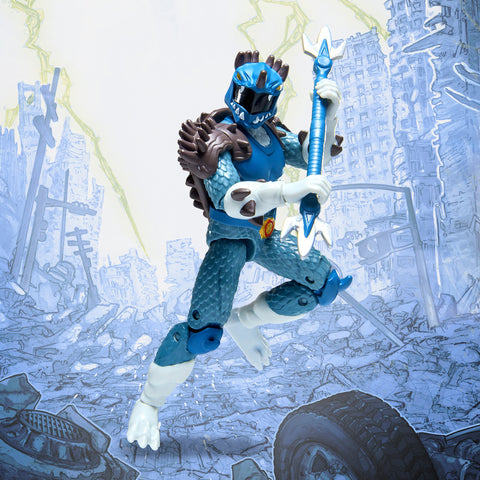 Godzilla vs Mighty Morphin Power Rangers Kaiju Ranger Blue Anguirus Action Figure