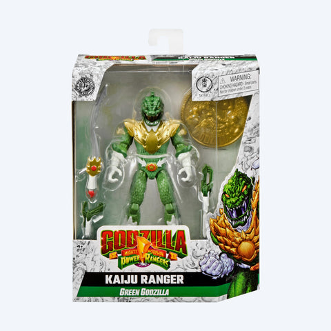 Godzilla vs Mighty Morphin Power Rangers Kaiju Ranger Green Godzilla Action Figure