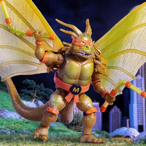 Teenage Mutant Ninja Turtles & Godzilla Cross-over: Michelangelo x King Ghidorah Figure