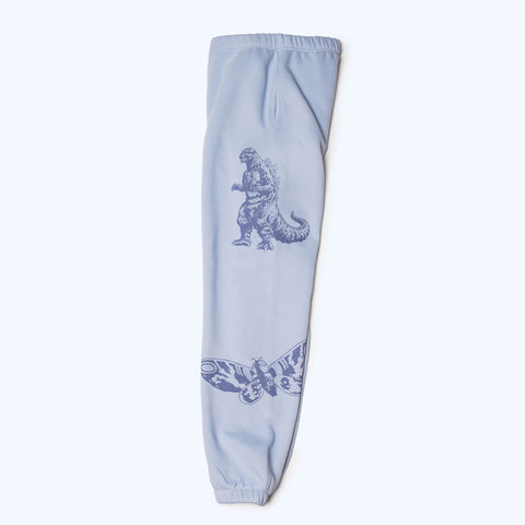 Godzilla Kaiju Print Sweatpants - Blue