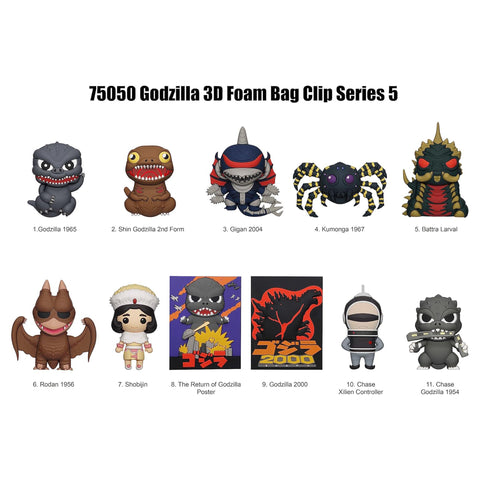 Godzilla Series 5 3D Foam Bag Clip Blind Box