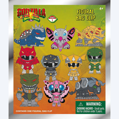 Godzilla vs. Mighty Morphin Power Rangers 3D Foam Bag Clip Blind Box