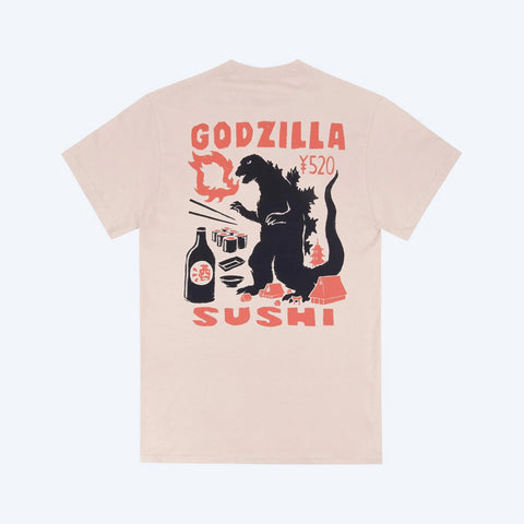 Godzilla Sushi Block Print T-Shirt