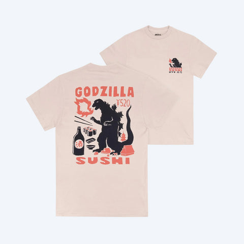 Godzilla Sushi Block Print T-Shirt