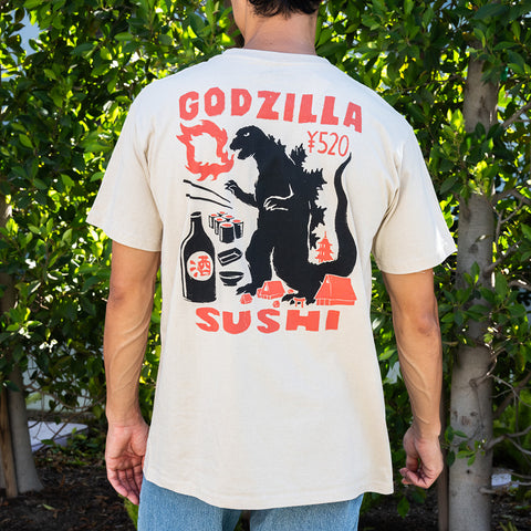 Godzilla Sushi Block Print T-Shirt