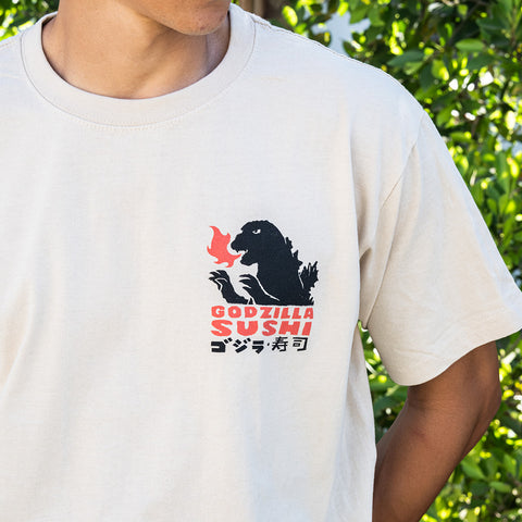 Godzilla Sushi Block Print T-Shirt