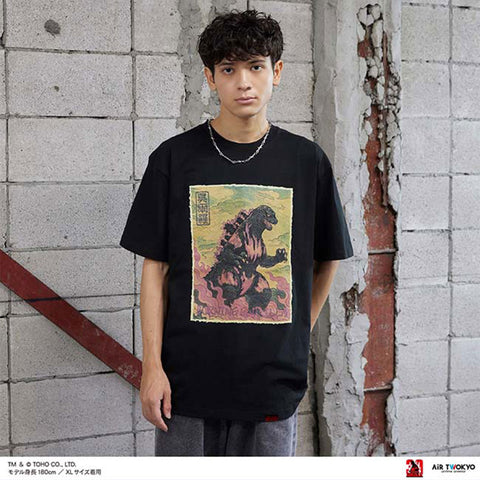 Godzilla vs. Destoroyah 30th Anniversary Scene Illustration T-Shirt 1 Black