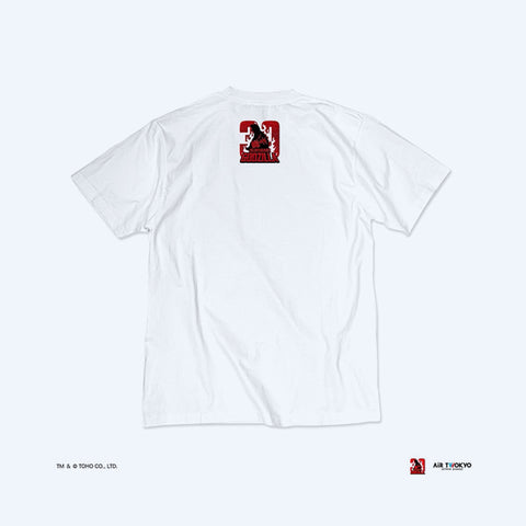 Godzilla vs. Destoroyah 30th Anniversary Scene Illustration T-Shirt 3 (Destoroyah (Flying Object)) White