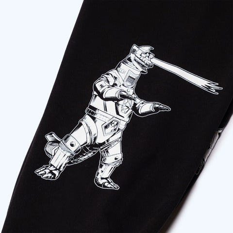 Godzilla Kaiju Print Sweatpants - Black
