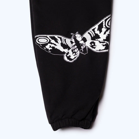 Godzilla Kaiju Print Sweatsuit Set - Black