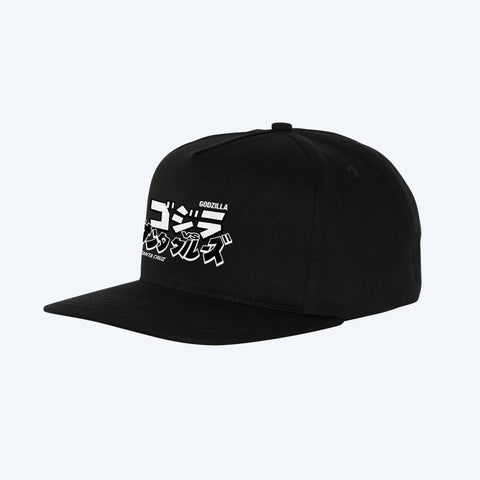 Godzilla vs. Santa Cruz Black Snapback Hat