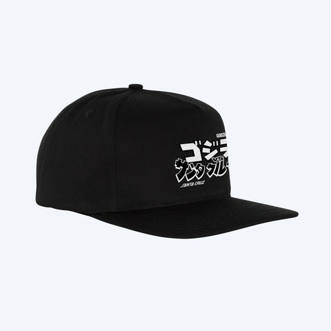 Godzilla vs. Santa Cruz Black Snapback Hat