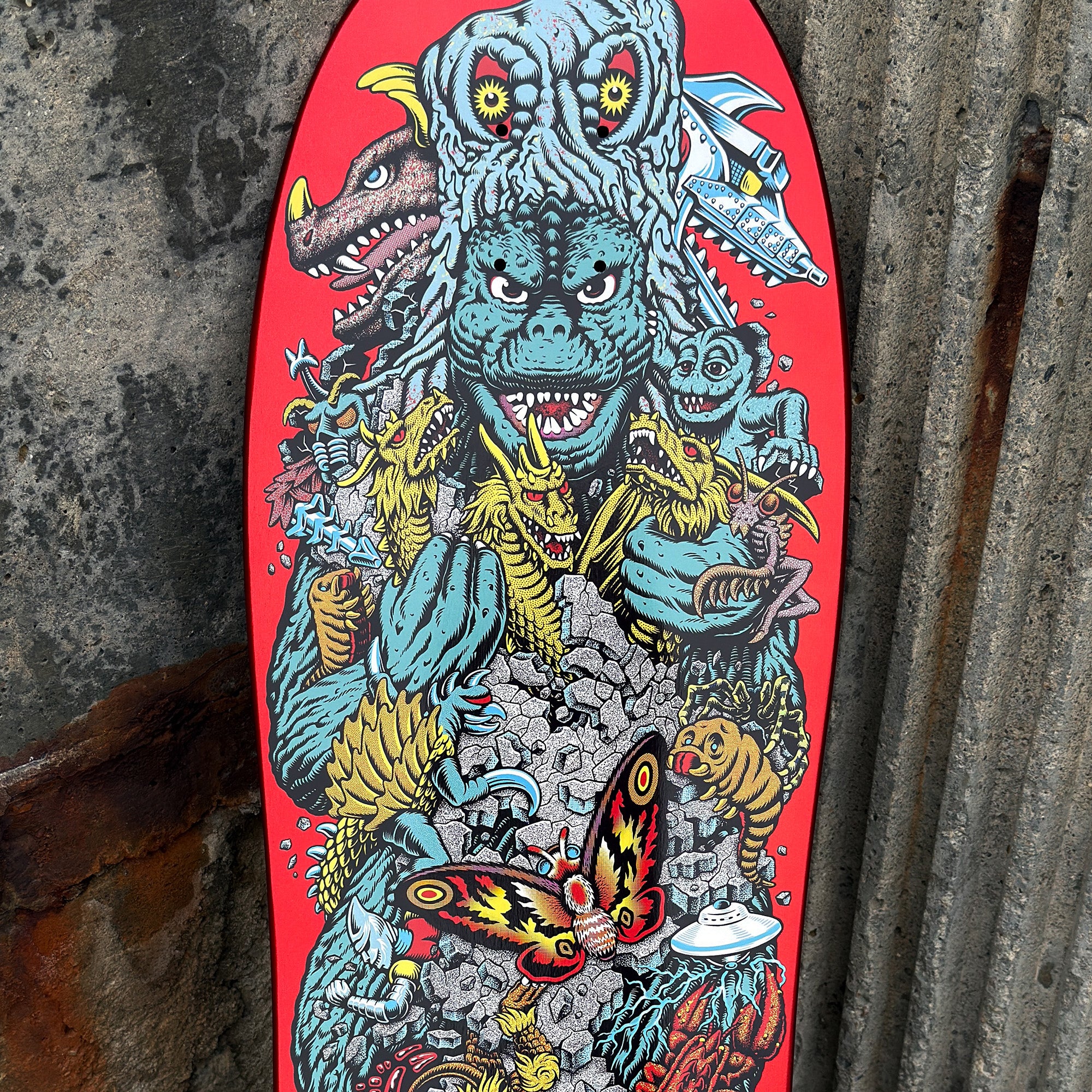 Santa Cruz Roskopp Skateboard Deck - Red Variant – Godzilla
