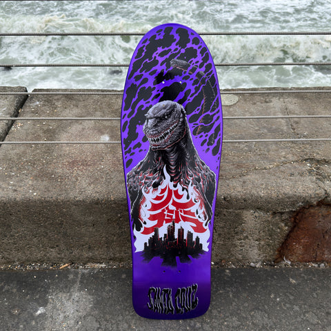 Santa Cruz Shin Godzilla Knox Firepit Purple Skateboard Deck