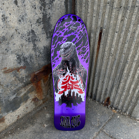Santa Cruz Shin Godzilla Knox Firepit Purple Skateboard Deck