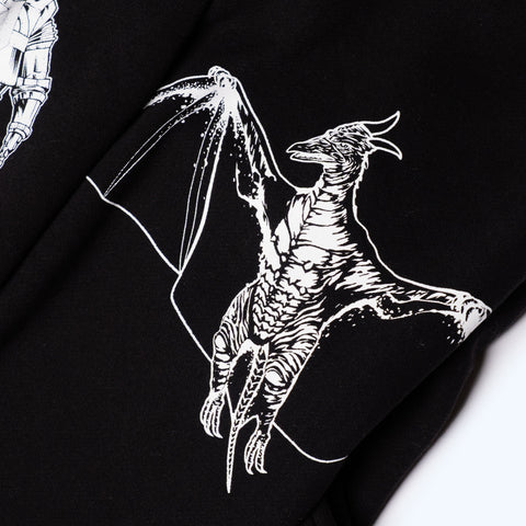 Godzilla Kaiju Print Sweatshirt - Black