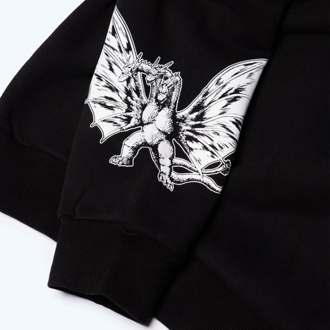 Godzilla Kaiju Print Sweatshirt - Black