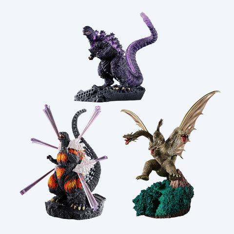 Godzilla EX 01 Megahouse Petitrama Set of 3