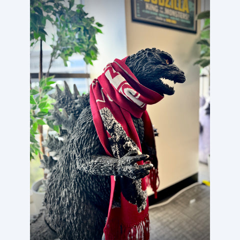 Godzilla vs. Hedorah Knitted Scarf - Red