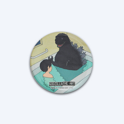 Godzilla the Art Pin Badge Bathtub