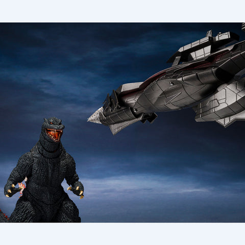 S.H.MonsterArts Figure Godzilla (2004) Heat Ray Ver. VS New Gotengo