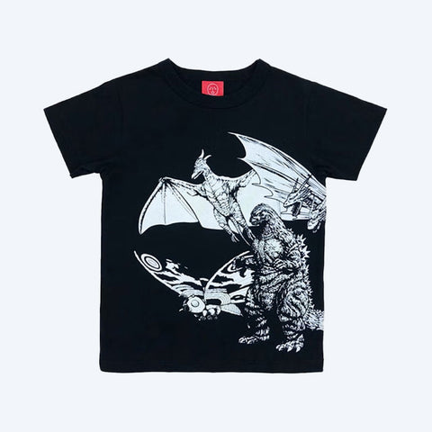 Godzilla OJICO Glow T-Shirt Monsters Black Youth