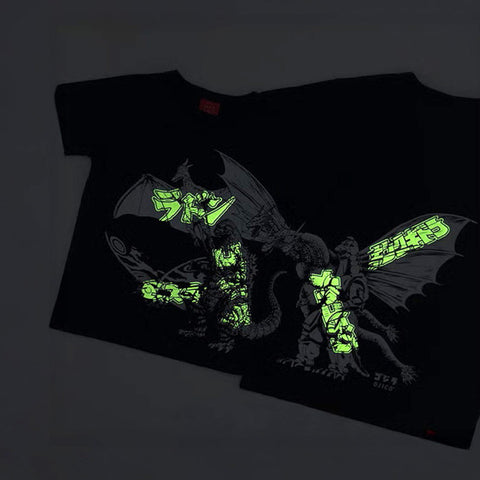 Godzilla OJICO Glow T-Shirt Monsters Black Youth