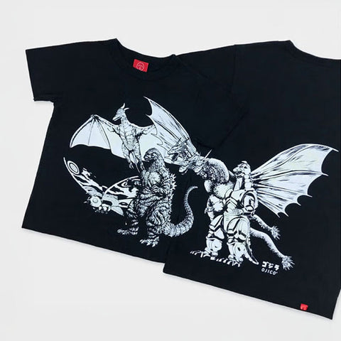 Godzilla｜OJICO Glow T-Shirt Monsters Black