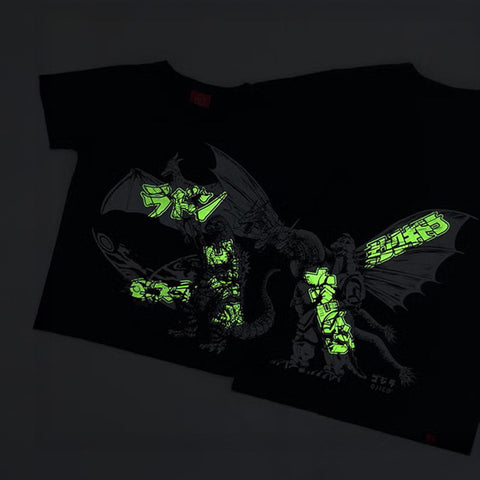 Godzilla｜OJICO Glow T-Shirt Monsters Black