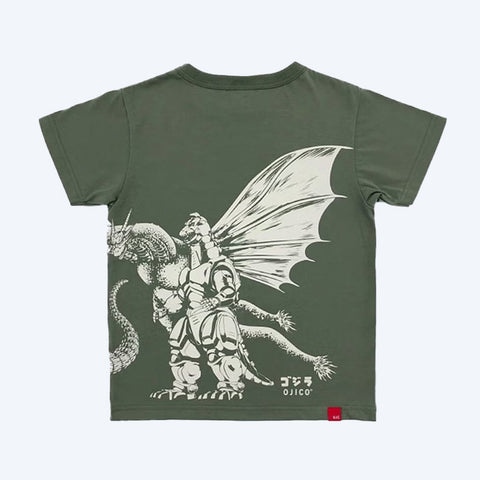 Godzilla｜OJICO Glow T-Shirt Monsters Olive Youth