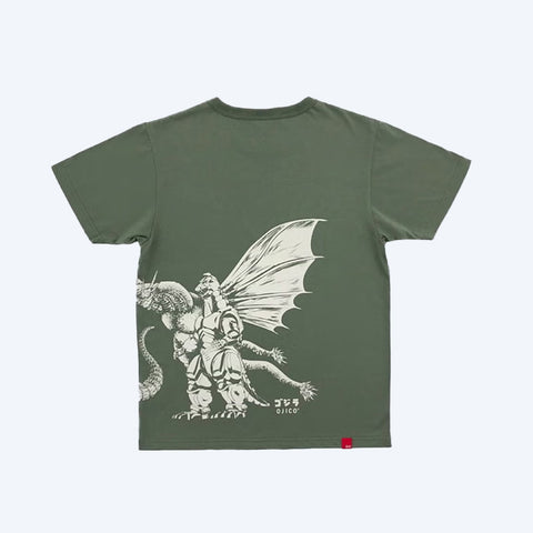 Godzilla｜OJICO Glow T-shirt Monsters Olive