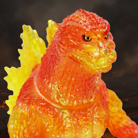 BIG Retro Sofubi Series Godzilla (1995) Burning Clear Ver. Figure