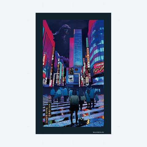 Neon Ukiyo-e Godzilla Shinjuku (Fabric board)