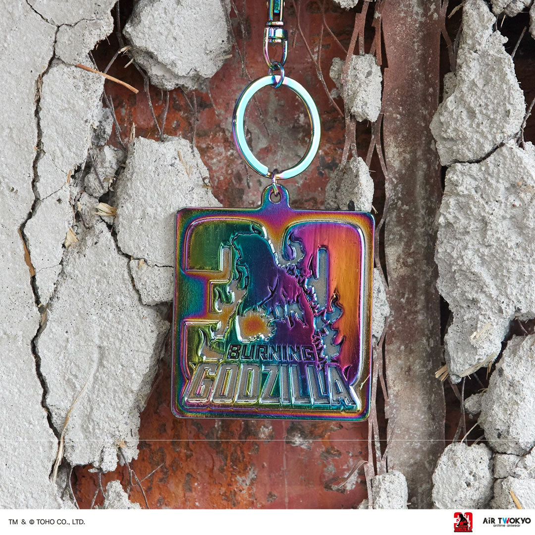 龍 グリッタープレートキーホルダー FRONTIERS Godzilla vs. Destoroyah 30th Anniversary Aurora Metal Keyholder