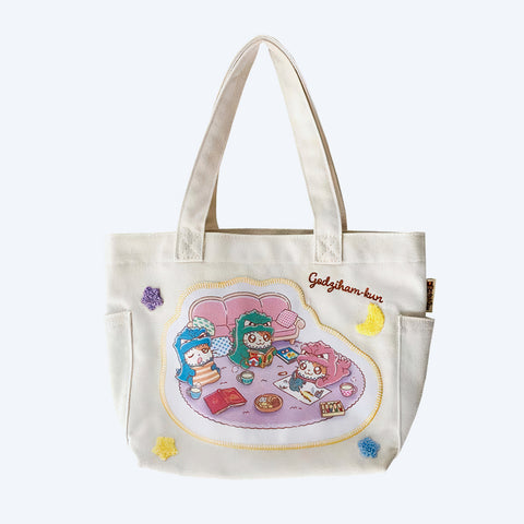 Gojiham-kun Godzilla x Hamtaro Mini Tote Bag