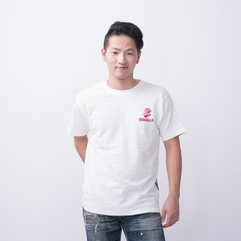 Godzilla and Sakura T-Shirt - White