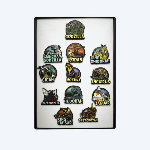 Godzilla Monsters Deluxe Enamel Pin Box Set