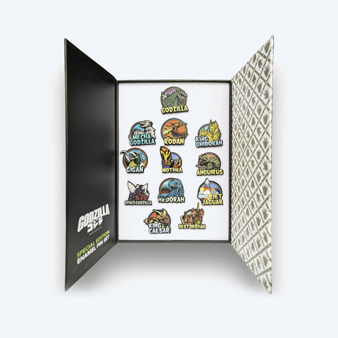 Godzilla Monsters Deluxe Enamel Pin Box Set