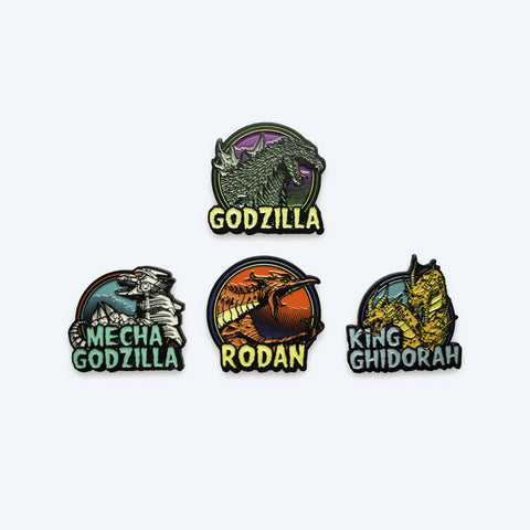 Godzilla Monsters Deluxe Enamel Pin Box Set